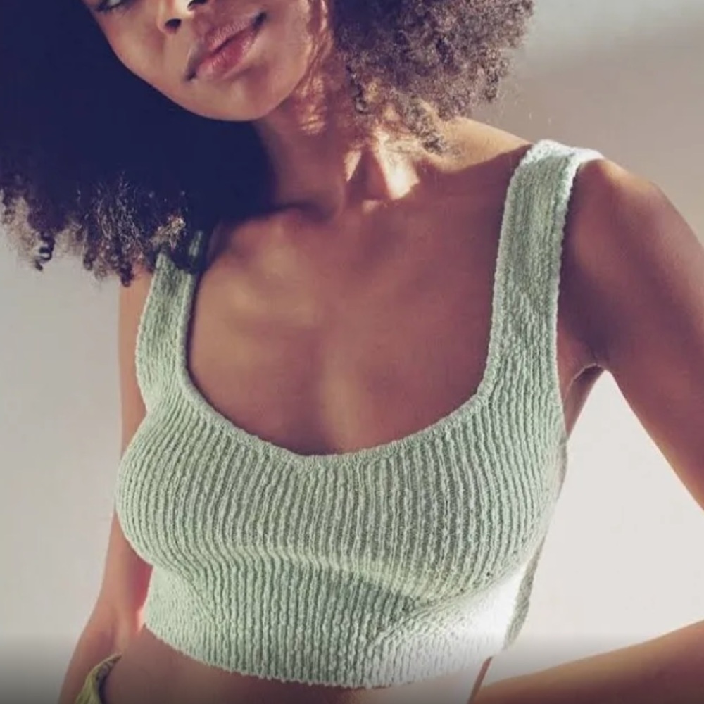 Green Urban Outfitters Knit Tank Top Bra